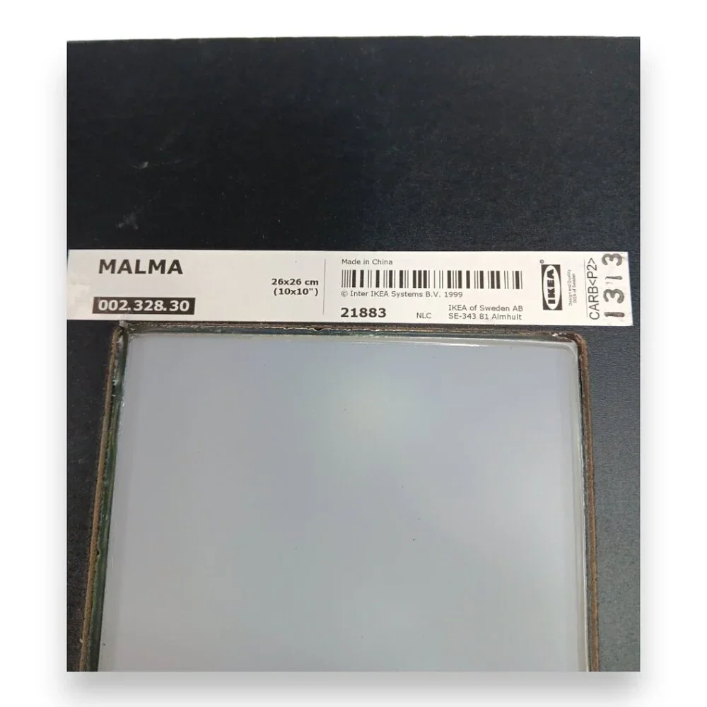 IKEA MALMA Framed Art Mirror- Square-LOVE- Gray-10x10 - Picture 2 of 9